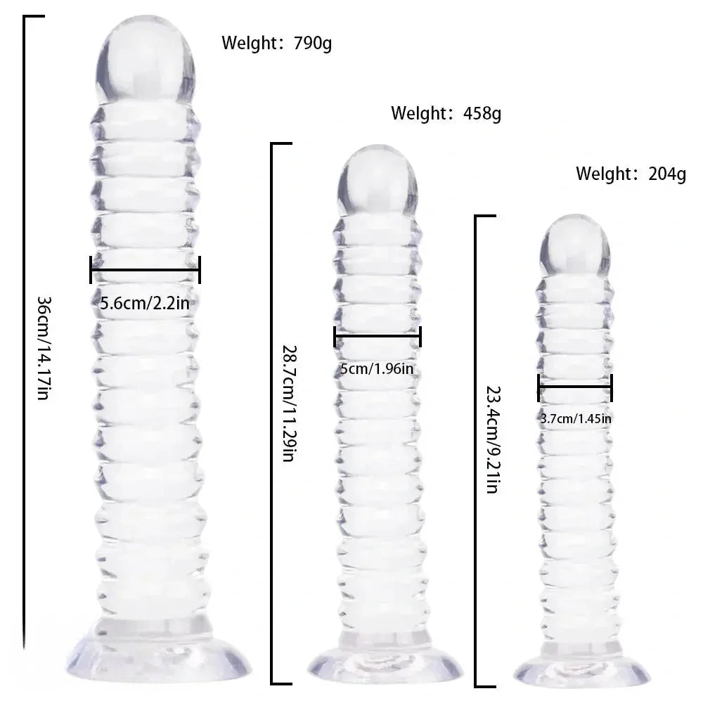 9.21in 11.29in 14.17in Strap-on Big Anal Plug Dildo For Lesbian