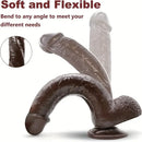 9.25in Big PVC Ebony Real Dildo For Women G Spot Stimulator Toy