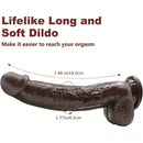 9.25in Big PVC Ebony Real Dildo For Women G Spot Stimulator Toy