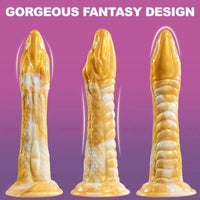 9.25in Big Thrusting Vibrating Fantasy Snake Realistic Thick Anal Dildo