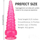 9.25in Octopus Tentacle Penis Dildo For Anal Expansion Sex Toy