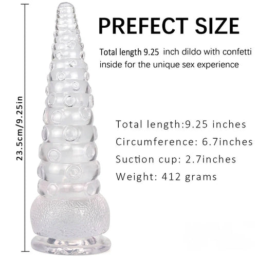 9.25in Octopus Tentacle Penis Dildo For Anal Expansion Sex Toy