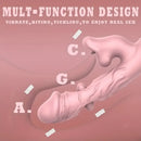9.25in Tickling Vibrating Biting Automatic Big Silicone Soft Anal Dildo