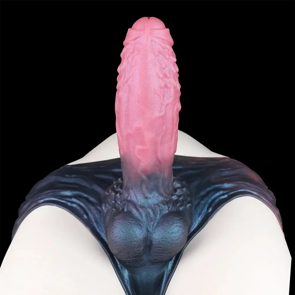 9.37in Spiked Monster Hollow Dildo Harness Pants Strap on Big Cock
