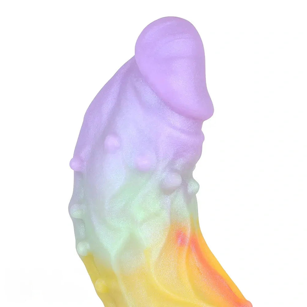 9.37in Spiked Odd Monster Strap on Dildo Silicone Soft Hollow Dildo