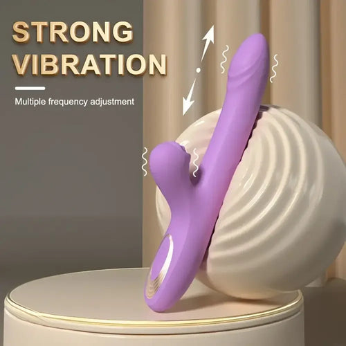 9.44in Big Vibrating Telescope Real Automatic Scaling Vaginal Dildo