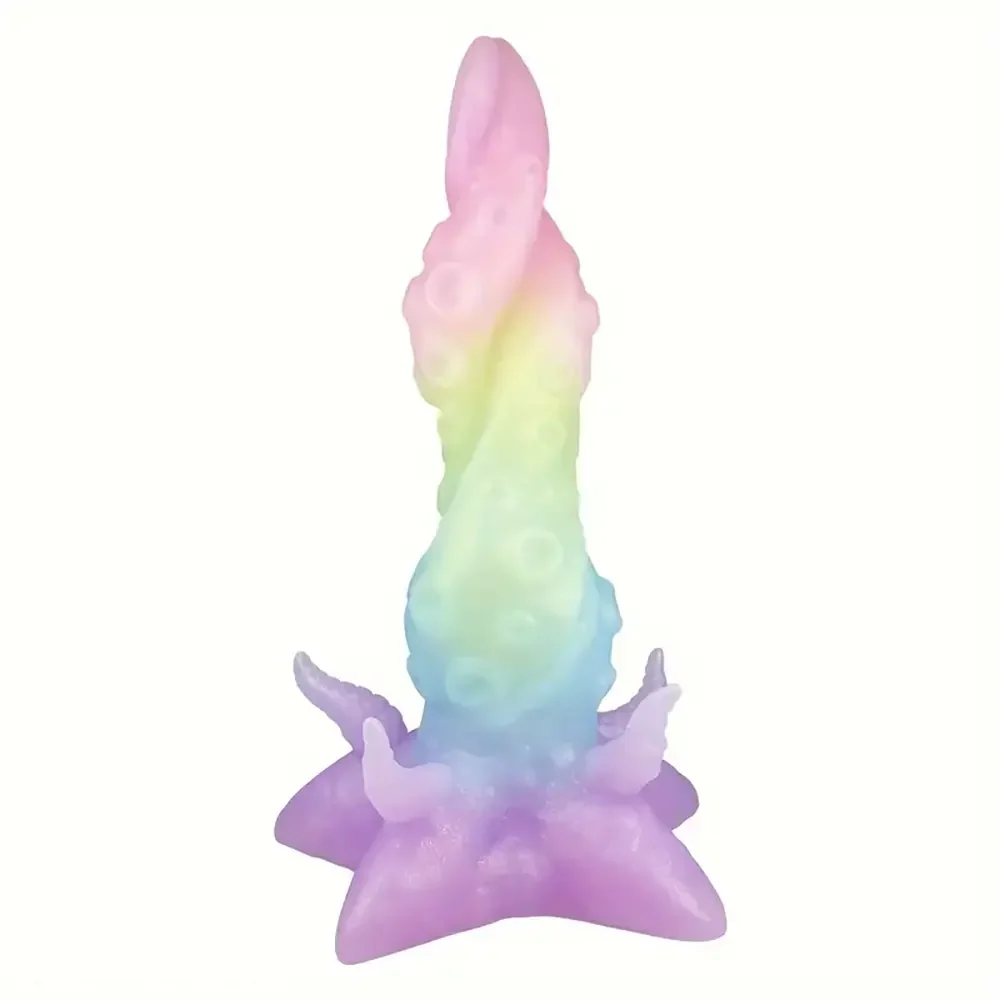 9.44in Colored Silicone Octopus Tentacle Soft Large Dildo Sex Toy