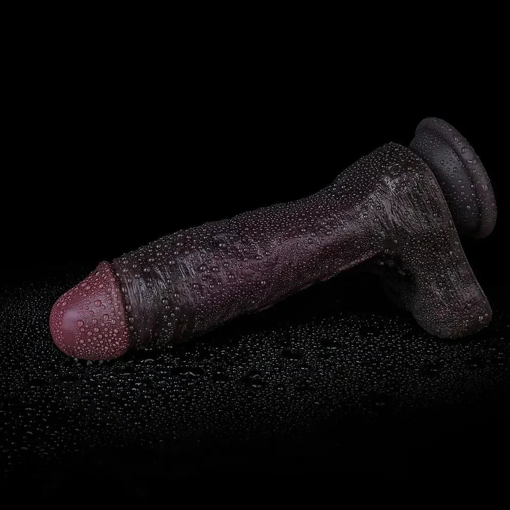 9.44in Dual Density Silicone Soft Real Dildo For Gay G Spot Anal Prostate