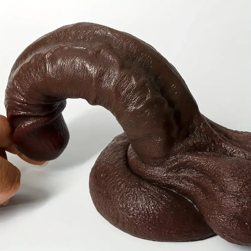 9.44in Soft Silicone Big Ebony Realistic Dildo For Women Masturbation