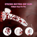 9.45in Realistic TPE Confetti Dildo Flexible Hands-Free Sex Toy