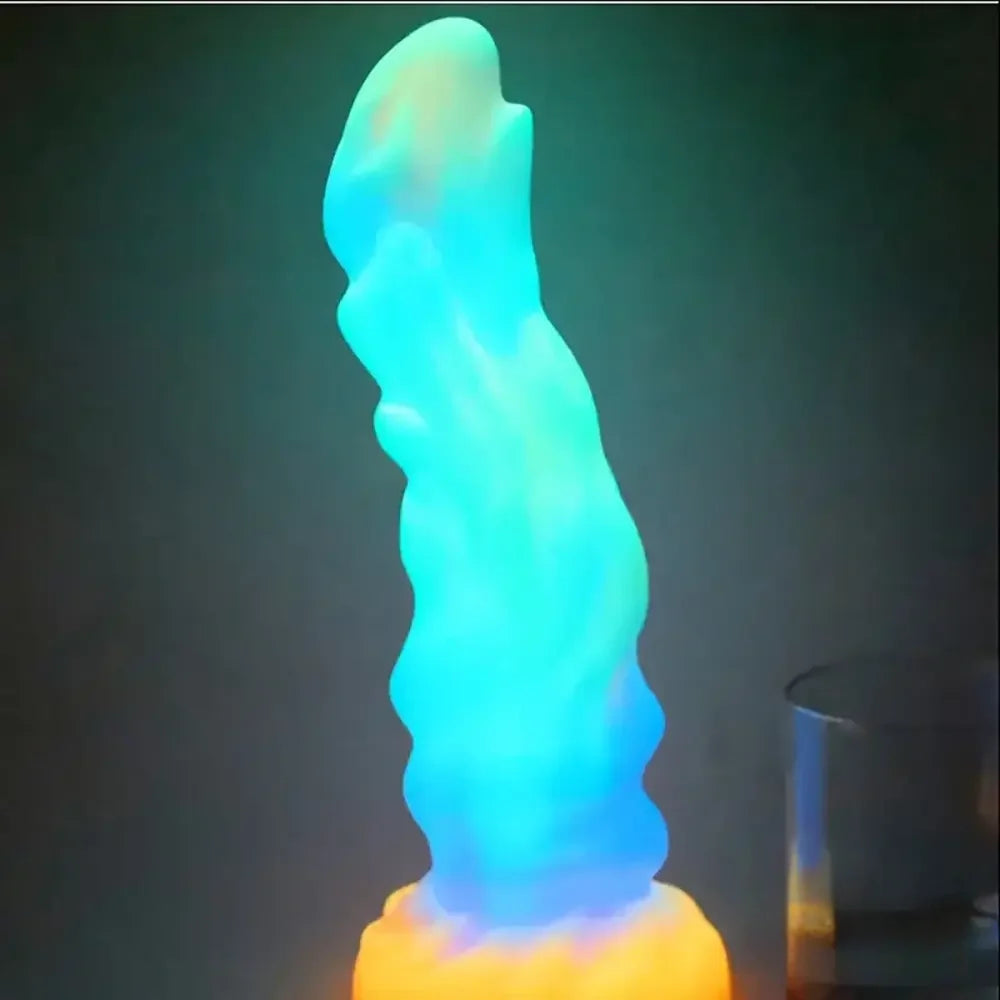 9.45in Silicone Soft Big Luminous Monster Dildo For G-spot Stimulator