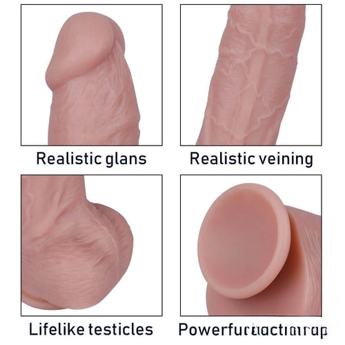 9.45in Small Glans Real Dildo Sex Toy For Women With Suction Cup