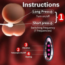 9.45in Ten Modes Thrusting Vibrating Heating Silicone Remote Control Dildo