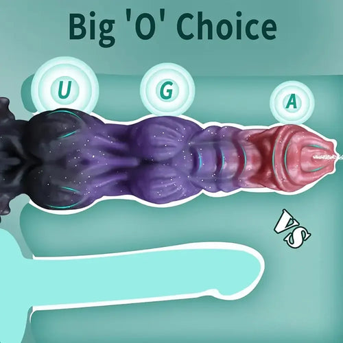 9.4in Fantasy Monster Silicone Soft Ejaculating Dildo For Women Men