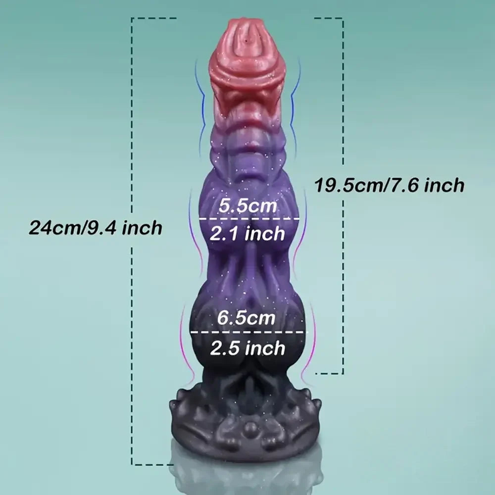 9.4in Fantasy Monster Silicone Soft Ejaculating Dildo For Women Men