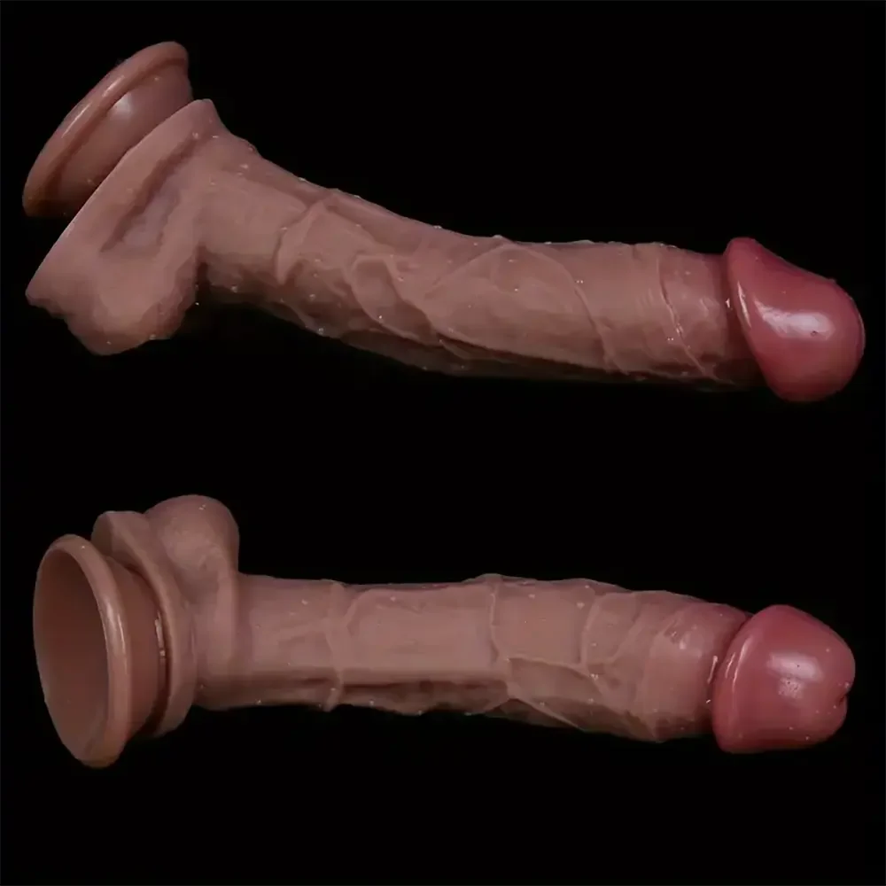 9.5in Realistic Penis Big Silicone Soft Dildo For Women Masturbation
