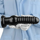 9.64in Rubber Real Big Black Dildo Butt Expander For Couples Sex