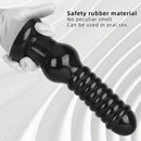 9.64in Rubber Real Big Black Dildo Butt Expander For Couples Sex