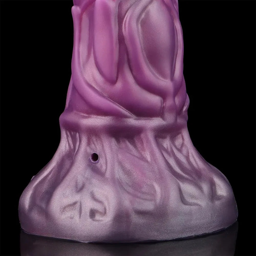 9.64in Squeezing Inflatable Alien Penis Fantasy Odd Silicone Dildo For Clit
