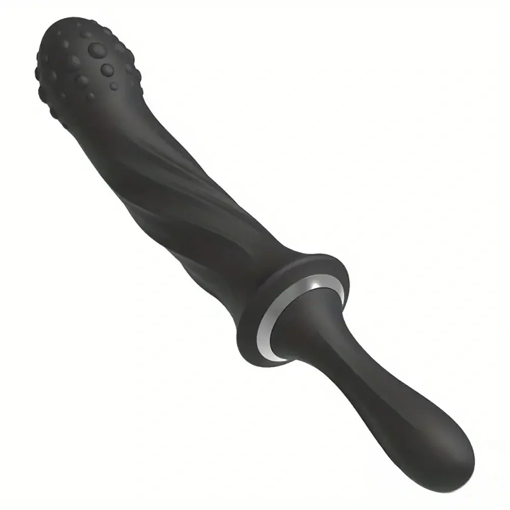 9.65in Silicone Soft Vibrating Dildo With Handle For G-spot Stimulator