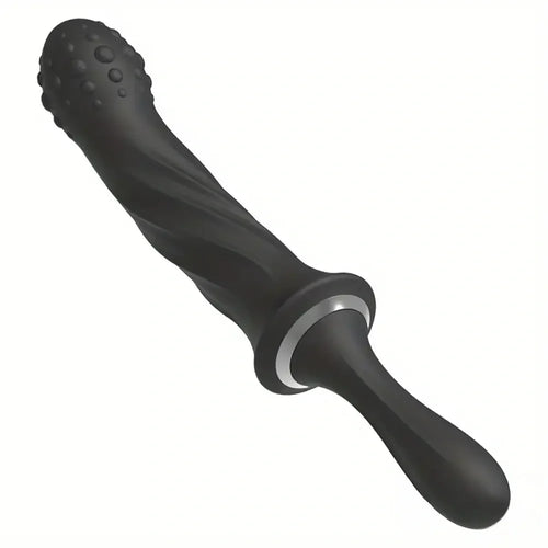 9.65in Silicone Soft Vibrating Dildo With Handle For G-spot Stimulator
