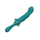 9.65in Silicone Soft Vibrating Dildo With Handle For G-spot Stimulator