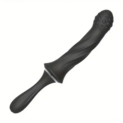 9.65in Silicone Soft Vibrating Dildo With Handle For G-spot Stimulator