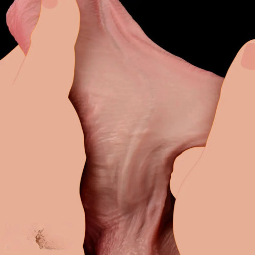 9.72in Double-layer Liquid Silicone Skin-like Soft Big Real Dildo For Women