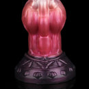 9.76in Knotted Monster Animal Double Layer Silicone Dildo For Stimulation