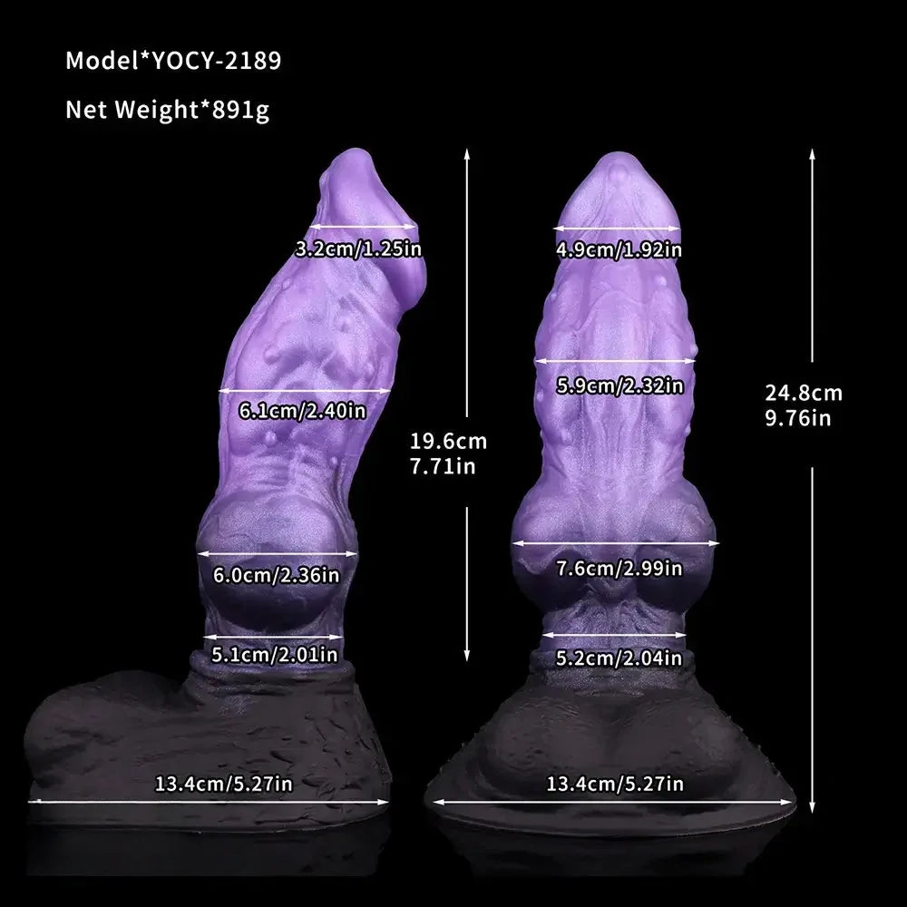 9.76in Monster Silicone Knot Ultra Soft Dildo For Men G Spot Stimulator