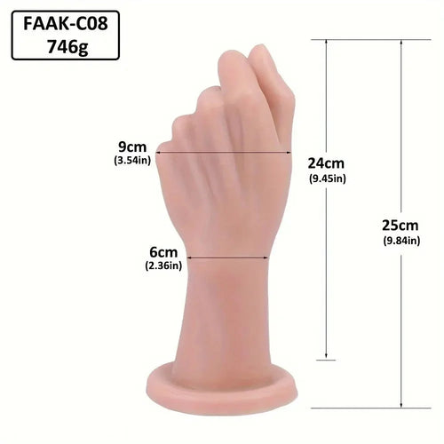 9.84in Big Fist Anal Plug Skin Color Dildo For Women with Strong Suction Cup