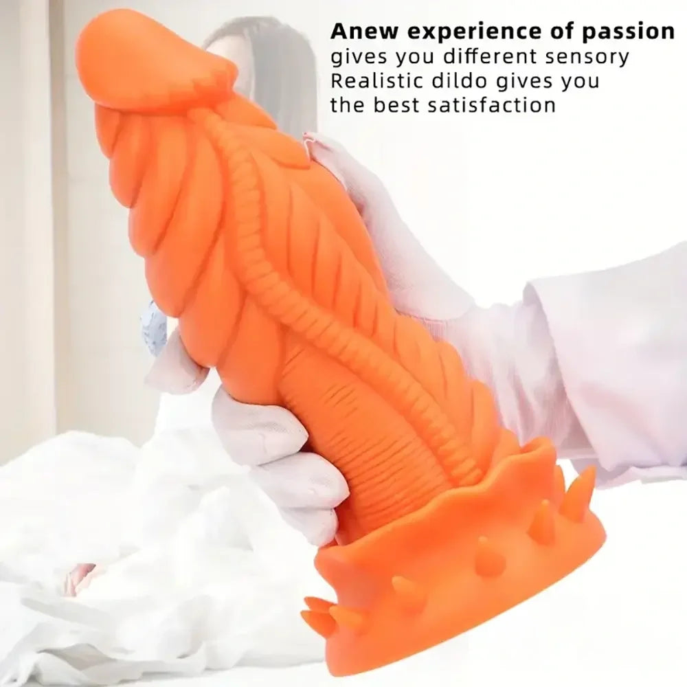 9.84in Big Monster Silicone Flexible Dragon Dildo For Women Men Lesbian