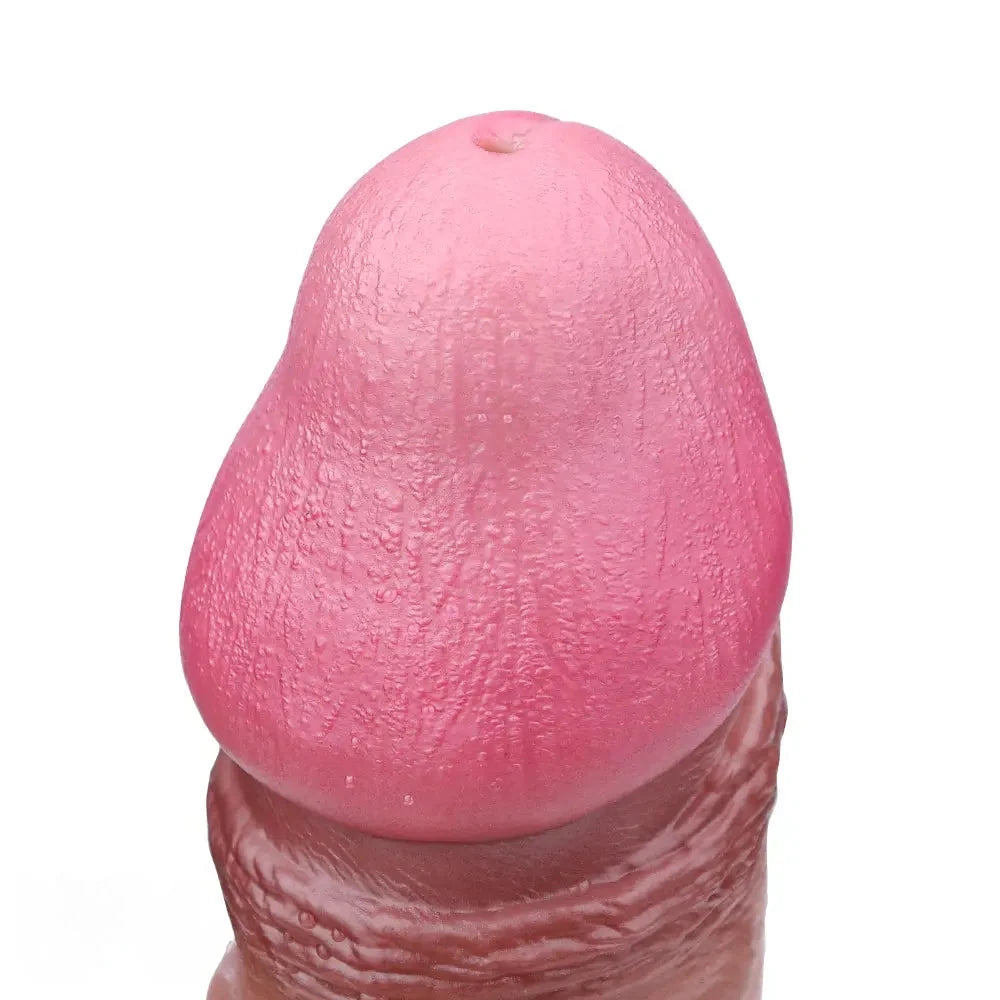 9.84in Double Density Silicone Soft Ejaculating Dildo For Clit Masturbation