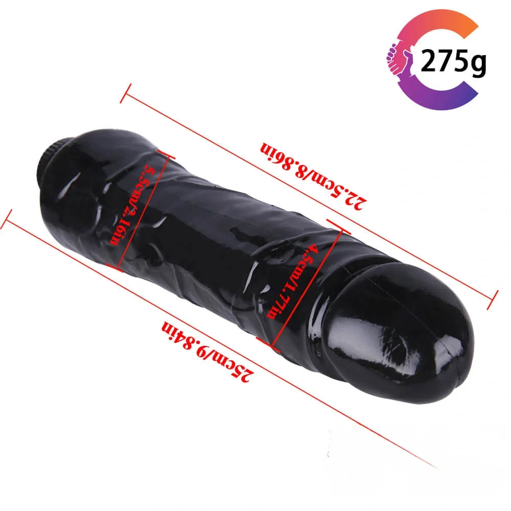 9.84in High Quality TPE Colorful Multi-Frequencies Vibrating Dildo