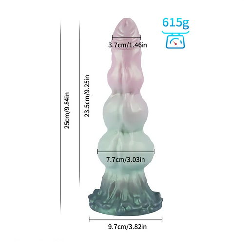 9.84in Knot Design Silicone Soft Big Silicone Large Thick Suction Cup Dildo