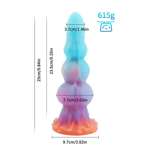 9.84in Knot Design Silicone Soft Big Silicone Large Thick Suction Cup Dildo
