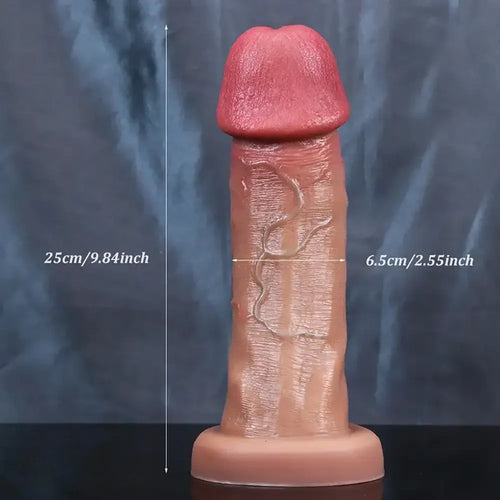 9.84in Realistic Huge Dildo Soft Silicone Sex Toy For Couples Sex