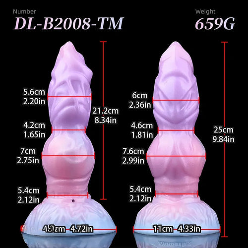9.84in Squeeze Inflatable Alien Penis Animal Dog Dildo For Intimacy Game