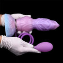 9.84in Squeeze Inflatable Alien Penis Animal Dog Dildo For Intimacy Game