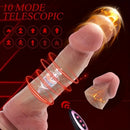 9.84in Vibrating Heating Thrusting Remote Control Lifelike Big Dildo
