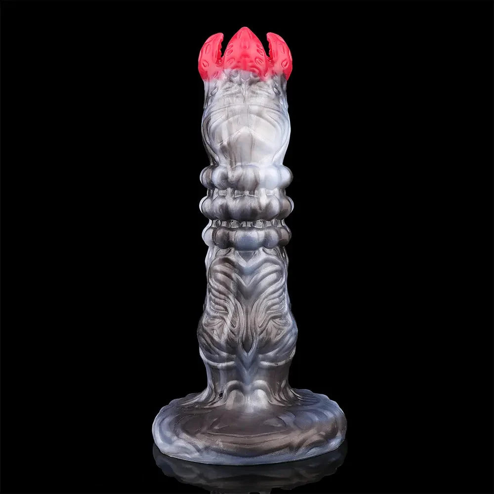 9.88in Ovipositor Egg Laying Inflatable Big Dildo Silicone Penis Simulator