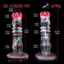 9.88in Ovipositor Egg Laying Inflatable Big Dildo Silicone Penis Simulator