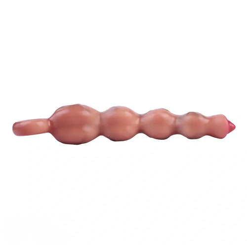 9.8in Big Vibrating Silicone Soft Pulling Beads G Spot Dildo With 3 Motors