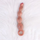 9.8in Big Vibrating Silicone Soft Pulling Beads G Spot Dildo With 3 Motors