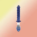 9in Female Pull Beads Anal Plug Threaded Double-head Glass Handle Dildo