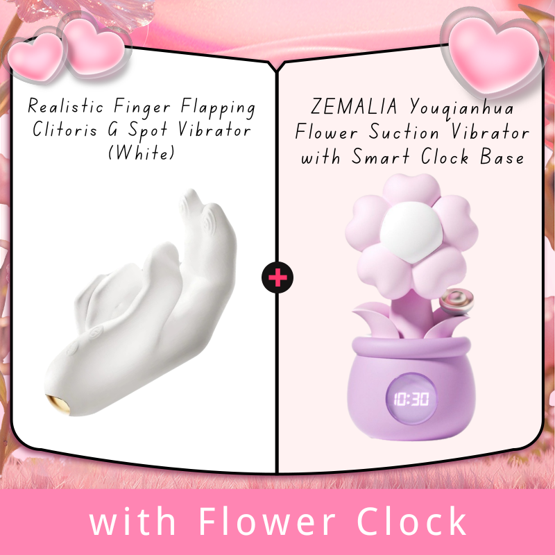 ZEMALIA Youqianhua Flower Suction Vibrator with Smart Clock Base