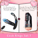 3 -Thrusting & 12 -Vibrating Cock Rings Prostate Massager
