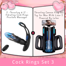 3 -Thrusting & 12 -Vibrating Cock Rings Prostate Massager