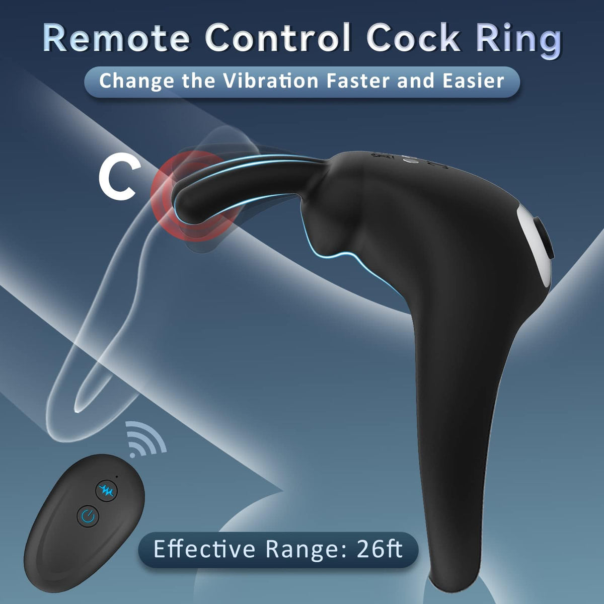 Rabbit Vibrating Cock Ring Adult Sex Toys with Clitoral Vibrator