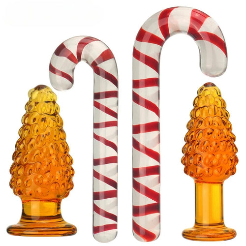 Christmas Crystal Anal Plug Vaginal Stimulation Masturbation Dildo